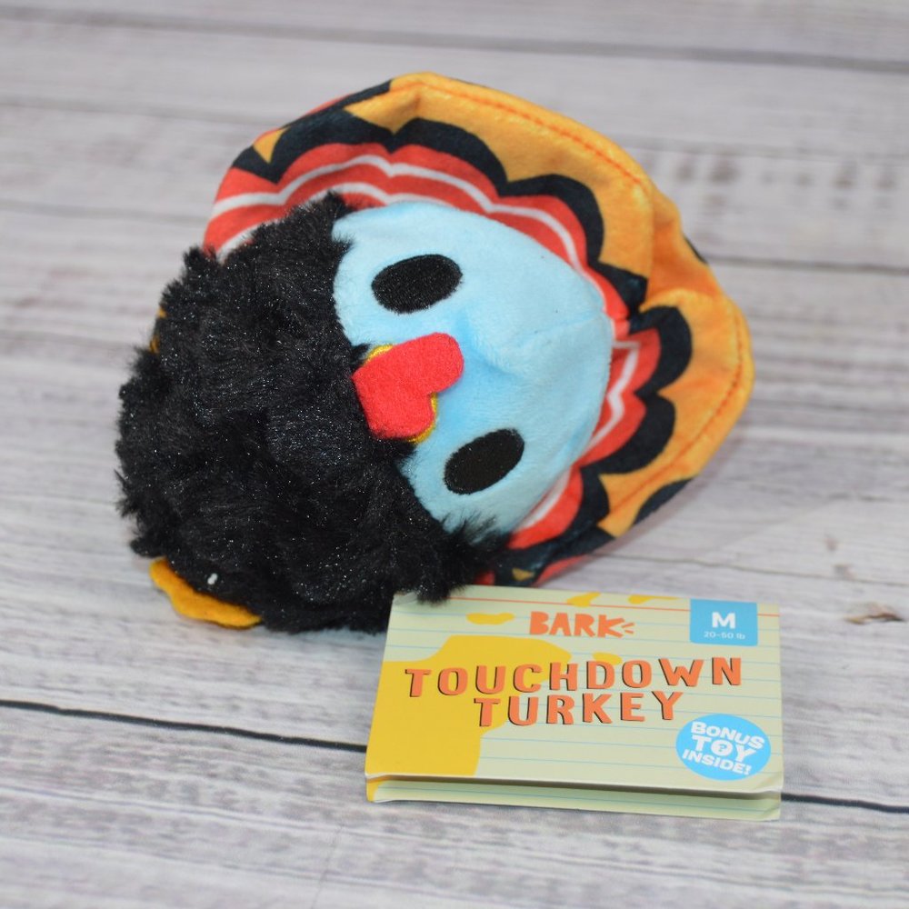 Bark Barkbox Touchdown Turkey Dog Toy Size Medium 20-50 Lbs NEW